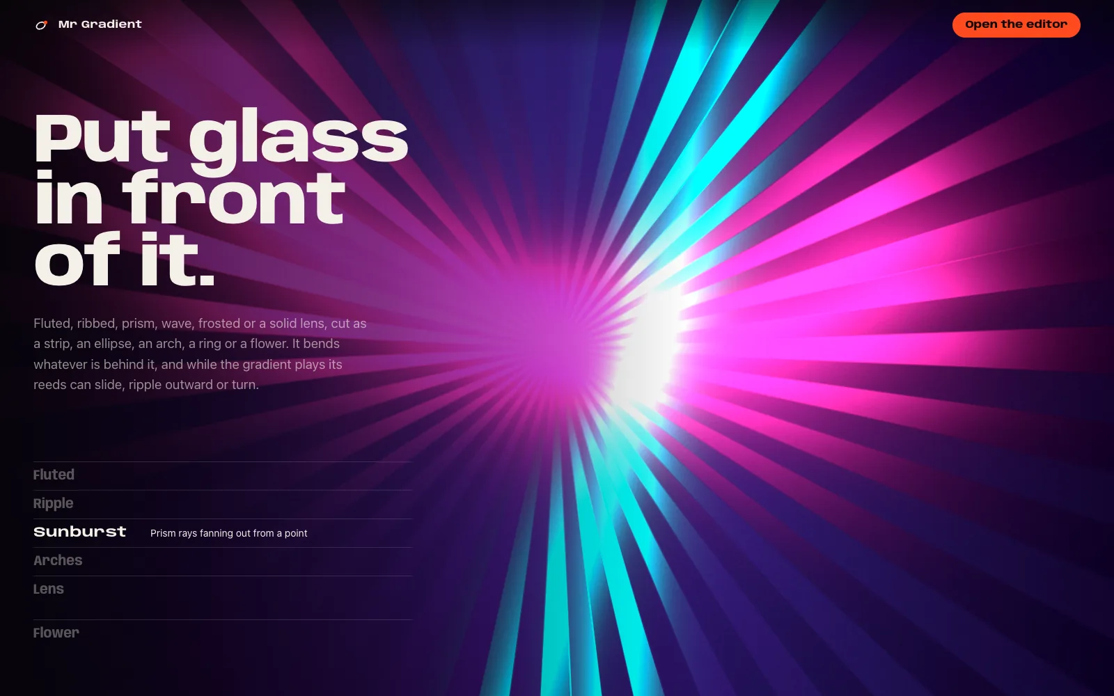 Mr Gradient screen