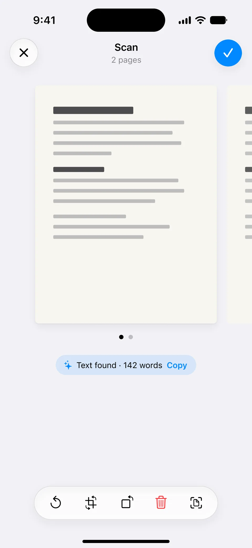 Zimoma: Scanning pages into a note